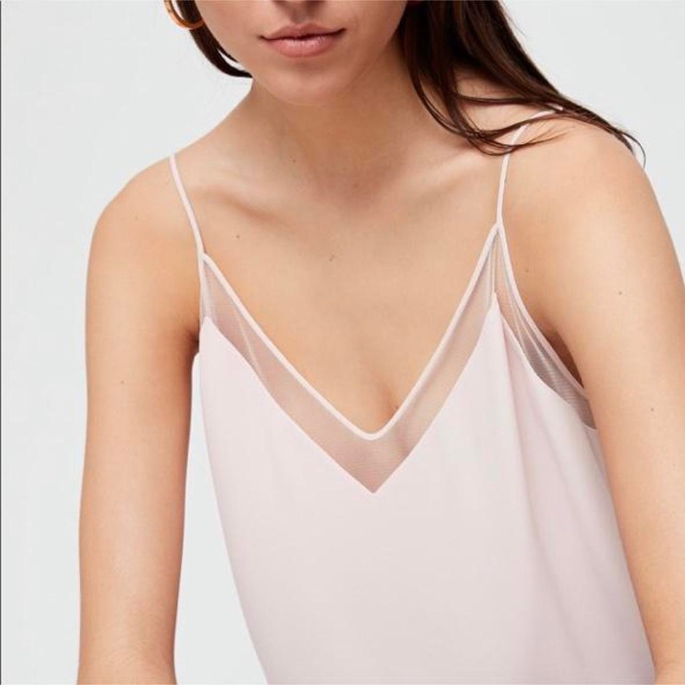 NEW GARAGE Baby / Pastel Pink Top with Mesh Outline